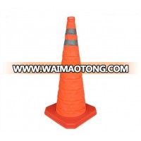 Elastic fold traffic cone  traffic warning products 450*325*325 mm  0.9 kg/pc