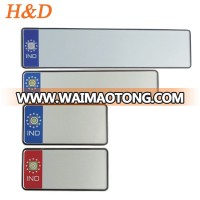 India Aluminum Reflective Film Blank Car Sign License Number Plate Custom