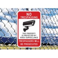 Pvc Reflective Film Security Traffic Video Surveillance Warning Cameras Sign Board