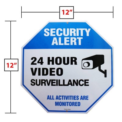 With Pvc Reflective Film Security Traffic Video Surveillance Warning Cameras Sign Board